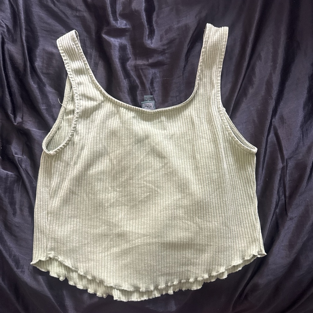 Wild Fable Olive Ribbed Tank Top - Picture 3 of 3